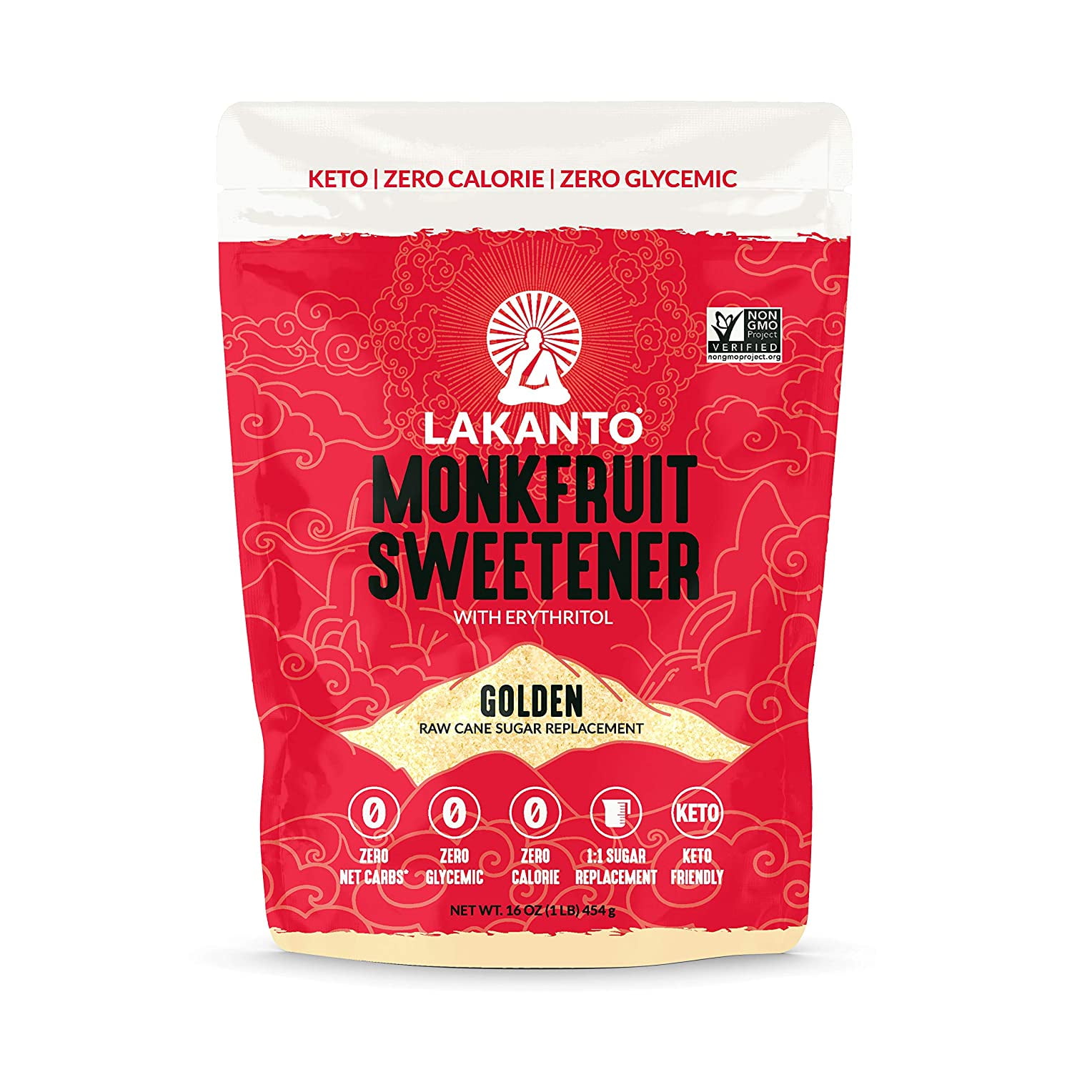 Lakanto Monkfruit Sweetener with Erythritol Golden 16 oz