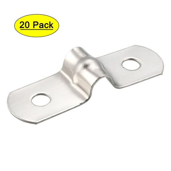 REGALWOVEN 5mm Rigid Pipe Strap, 304 Stainless Steel, 2 Hole Clamps, 20Pcs