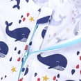 thumbnail image 6 of WIBACKER 3M-3T Newborn Baby Boy 2 Way Zipper Romper Summer Short Sleeve Whale Jumpsuit for Infant Toddler, 6 of 10