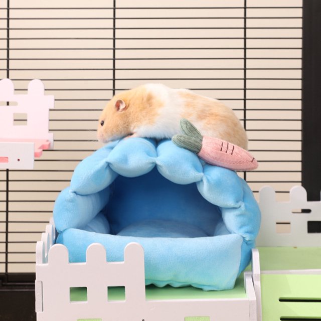 CBFFDC Autumn And Winter Pet Bed Cozy Hamster Bunny Carrot Design House Warm Room for Guinea Pigs Ferrets Hedgehogs Rabbits