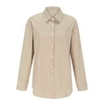 thumbnail image 5 of Clothing 2025 Super Soft Wrinkle Free Button Down Shirts for Women Formal Work Dress Blouses Tops Womens Button Down Shirts Boyfriend Long Sleeve Oversized Blouses Tops, 5 of 6