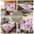 thumbnail image 6 of Pink Floral Tapestry for Bedroom Wall Hanging Tapestry, Vintage Botanical Gradient Pastel Painting Ceiling Backdrop Tapestries Poster Blanket Wall Decor for Teens Room Living Room Dorm 39" x 59", 6 of 8