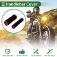 thumbnail image 3 of Accesorios Únicos 1.57 " /40 mm 1.57 "/40 mm Kit de Cubiertas de Empuñaduras de Motocicleta Antideslizantes de Silicona Manillar Negro 1 Juego Patrón de Cruz Espiral, 3 of 7