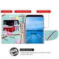 thumbnail image 3 of GSA Japanese Blossom Folio Flip Wallet Case For Samsung Galaxy S8 - Teal/Pink, 3 of 5