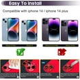 thumbnail image 2 of Southwit for iPhone 14/14 Plus Camera Lens Protector, Premium Tempered Glass Metal Cool Camera Lens Screen Protector for iPhone 14 6.1 inch /14 Plus 6.7 inch - Red, 2 of 5