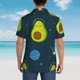 thumbnail image 4 of Disketp Hawaiian Shirts For Men,Avocado In Space Print Mens Casual Short Sleeve Button Down Shirts Beach Shirt, 4 of 7