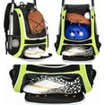 thumbnail image 2 of Wolt Youth Baseball Bag 29L Backpack for Yout Boys Equipment Fence Hook Oxford Fabric - New(Green), 2 of 5