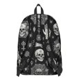 thumbnail image 3 of Skull and Hand Gothic Pattern Backpack for School, Cute School Bag with Adjustable Shoulder Straps and Padded Back, 15.7"x11.8"x5.5", 3 of 5