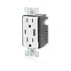 thumbnail image 2 of Enchufe eléctrico Leviton T5638-W Cargador USB tipo A/C de 18 W, 2 of 5