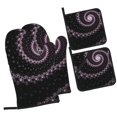 thumbnail image 1 of ZICANCN Oven Mitts and Pot Holders Sets,Fractal Spiral Purple Baking Sets Kitchen Heat Resistant 4 Pieces, 1 of 8