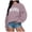 Purple, variant on New Women's Printed Round Neck Pullover Street Long Sleeve Pullover Hoodie Crop Sweater Boys Pullover Set Cold Weather Hoodies Women Fall Jacket Women Warm Fitness Hoodie Women Extra Long Sweatshirts