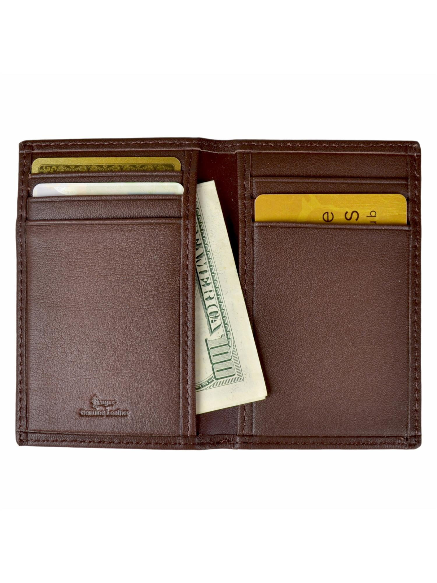 RFID Blocking Men's Slim Card Case Wallet in Genuine Leather