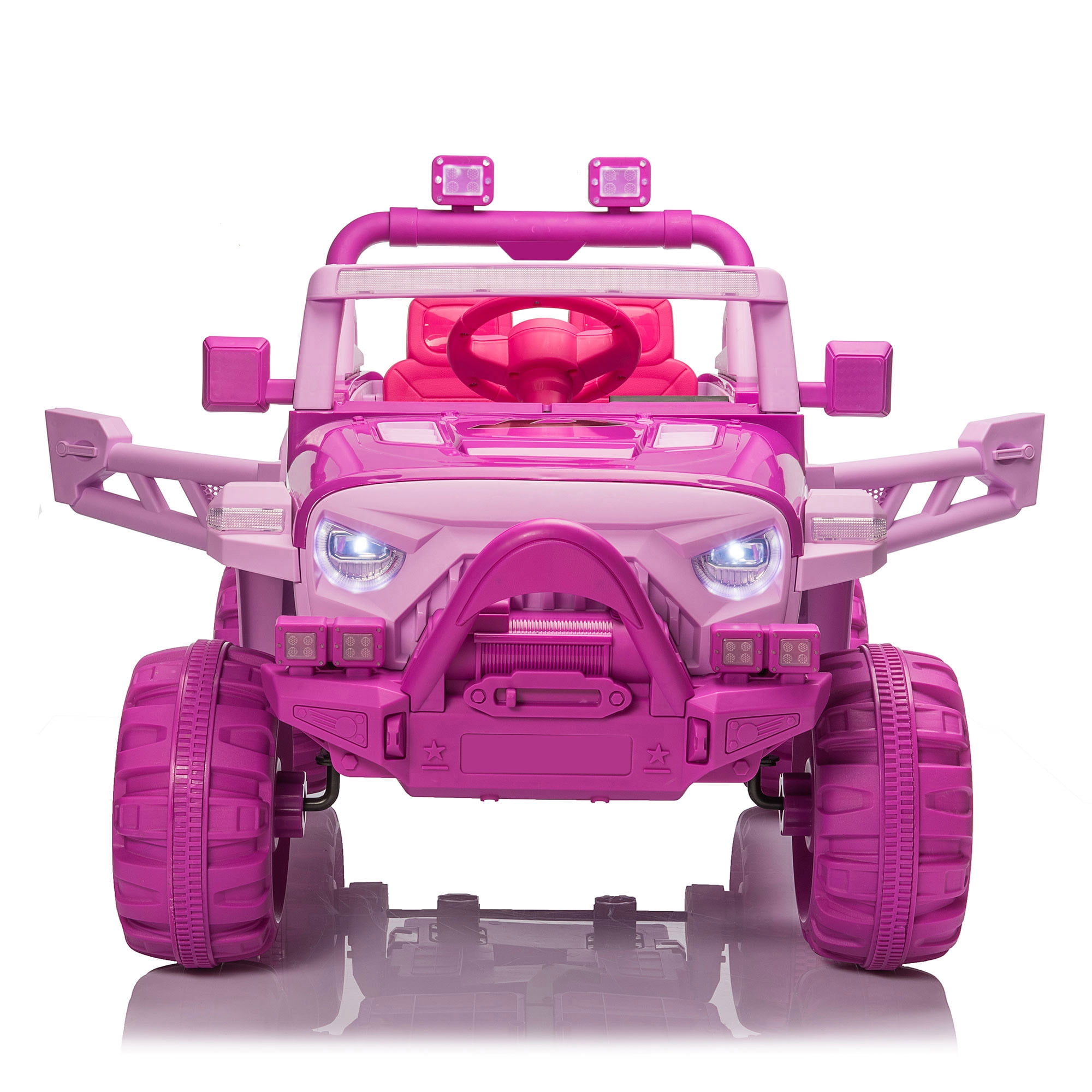 Kepooman 12V Kids Ride on Electric Cars, Realistic Off-Road UTV, Two Seater Truck for Children