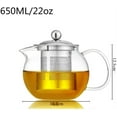 thumbnail image 4 of Tetera con colador y tapa de acero inoxidable, tetera de vidrio de borosilicato apta para estufas, hojas florecientes y sueltas, jarra redonda de vidrio (950 ml) Adepaton LL-2076-1, 4 of 4