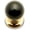 Polished Brass / Black, variant on Rk International CK 306 Porcelain 1" Round Ball Classic Cabinet Knob - Black