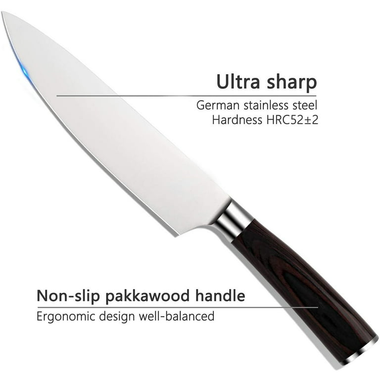 PRO-SERIES 8-in CHEF KNIFE German Stainless Steel Polypropylene Handle –  Health Craft
