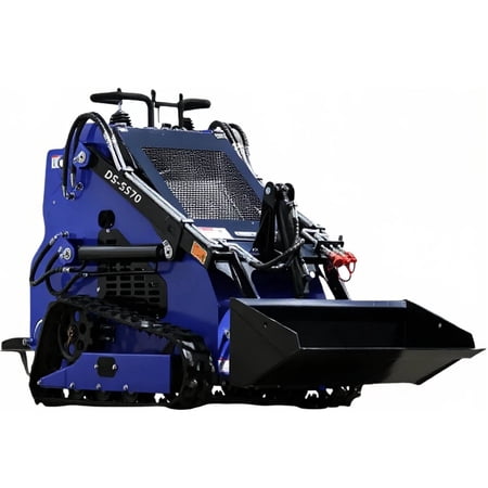 MachPro 22HP Mini Skid Steer Loader EPA Gas Engine Dual-cylinder Multi-functional Stand-On Mini Skid Steer Track Loader with Bucket Hydraulic Drive Compact Track Loader