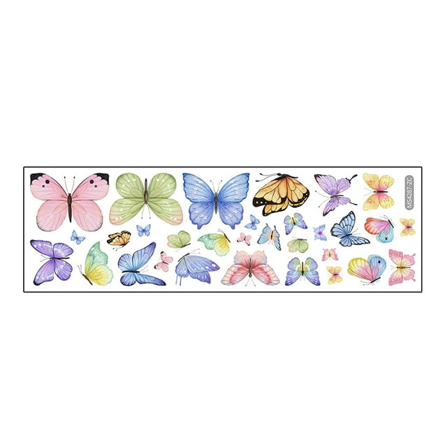 Calcomanías adhesivas de arte de pared para decoración de pared de mariposa, calcomanías de pared duraderas, Mural de decoración de pared artística
