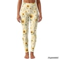 thumbnail image 6 of Xoenoiee Sunflower Daisy Bee Print High Waisted Yoga Leggings, 6 of 6
