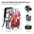 thumbnail image 4 of Kdxio Truck With Gnomes Clear Backpack, Transparent Bookbag for School for Women Men, Capacity Clear Bag for College, Travel, 4 of 7