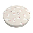 thumbnail image 2 of Lsque Beautiful Rabbit Round Bar chair cushion covers Velvet Fabric Premium Comfort Protects from Scratches and Stains for 14-17 Inch Chair- 13 inch, 2 of 7