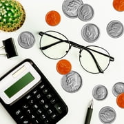 Play Money Coins for Kids - Set of 10 Half Dollars, 50 Quarters, 50 Dimes, 50 Nickels, 50 Pennies