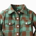 thumbnail image 5 of TOWED22 Boys Plaid Flannel Shirts Long Sleeve Casual Button Down Shirts Collared Fall Clothes,Light Green,4-5 Y, 5 of 5