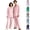 Pink, variant on HAJWOH Men and Women's Pajamas Set Lightweight Long Sleeve Button Down Notched Collar Pajama Comfy Sleep Sets