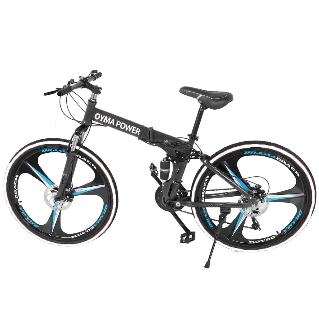 Details about   26" Folding Mountain Bike Shimano 21 Speed Foldable Bicycle Full Suspension MTB 