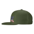 thumbnail image 3 of ZICANCN Alphabet X America Usa Flag Baseball Caps, Trucker Hats for Men And Women, Adjustable Breathable Flat Caps, Moss Green, 3 of 8