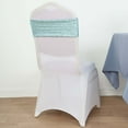 thumbnail image 2 of Efavormart 5pc x SEQUINED Spandex Chair Sash for Wedding Events Decor Chair Bow Sash Party Decoration Supplies - Serenity Blue, 2 of 11