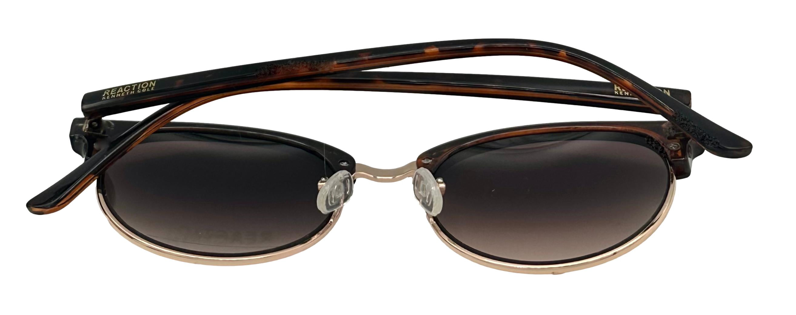 Kenneth Cole Reaction Mens Tortoise Round Plastic Metal Sunglass, KC1409. 52F