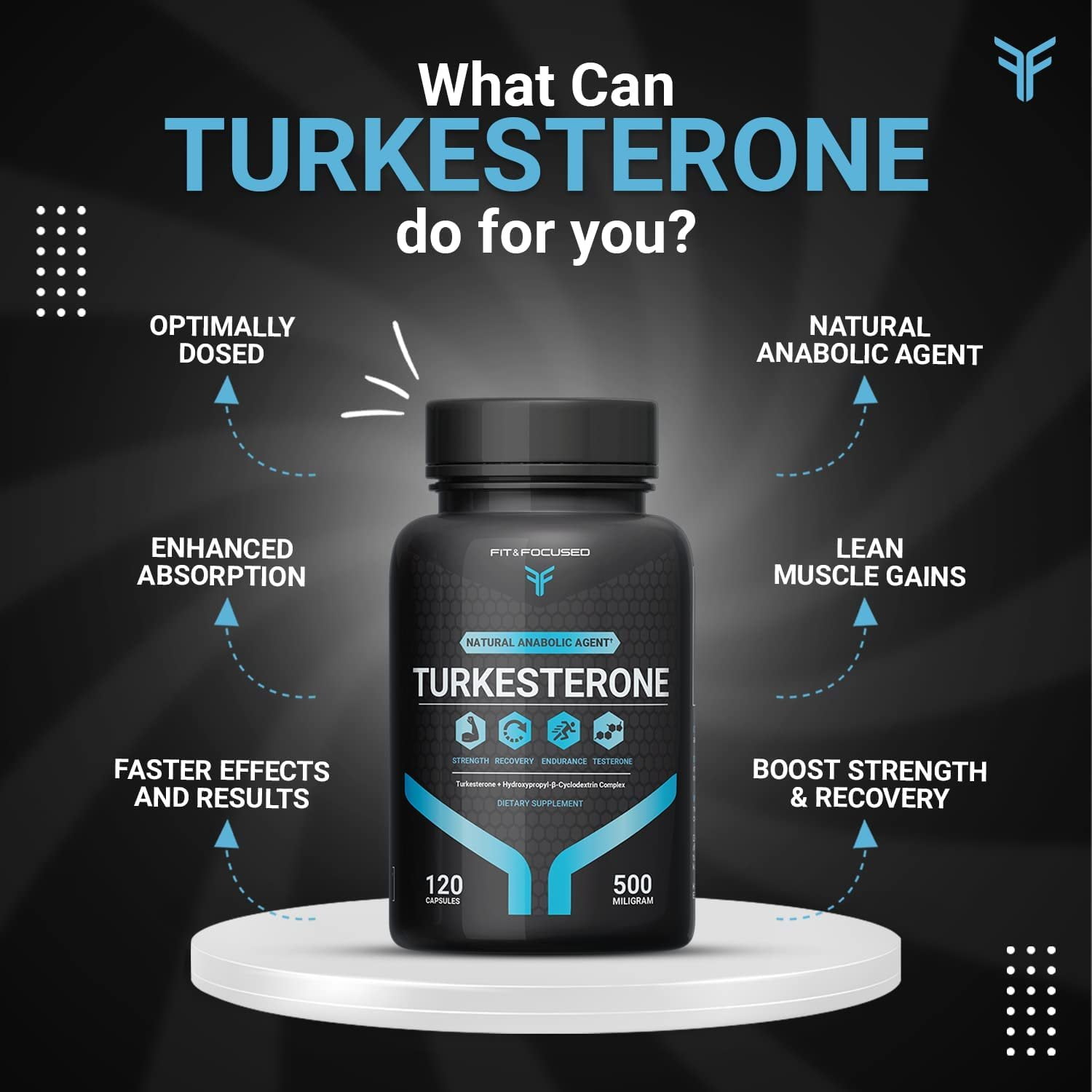 Buy Turkesterone Supplement 500mg, 120 Capsules 95 Ajuga Turkestanica