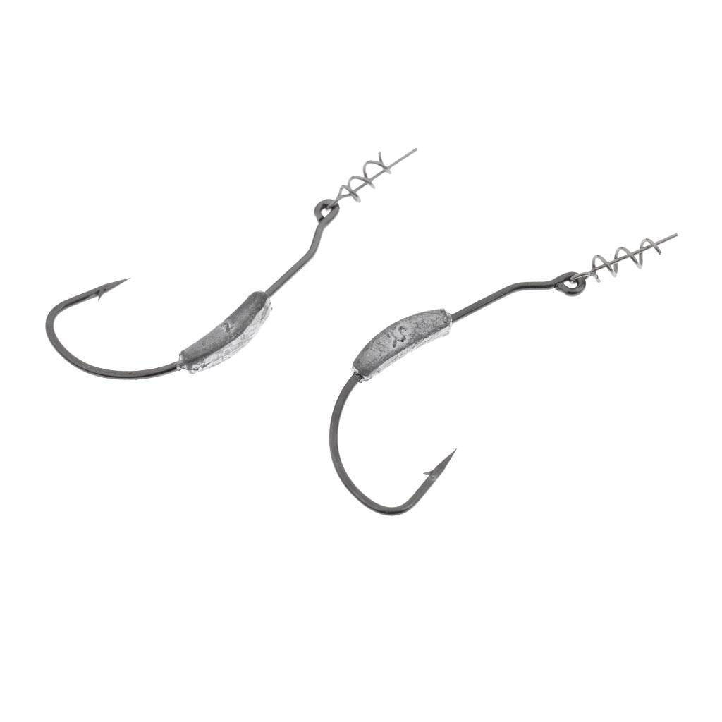 10pcs Weighted Wide Gape Twistlock Hook Swimbait with Centering Pin 2g 2.5g 