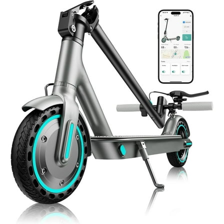 EggKing Electric Scooter for Adults 8.5" Solid Tire 19MPH, 350W Motor Max 15Mile Range Folding Commuting E Scooter