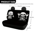 thumbnail image 4 of Uourmeti Rear Seats Protectors for Car Accessories Interior Car Interior, Cute Skeleton Pattern 2 Pack Back Seat Protectors Waterproof Non-Slip, 4 of 7