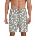 thumbnail image 1 of Fotbe White Popcorn Pantalones Cortos de Pijama para Hombre, Ropa de Dormir, Pantalones de Pijama Cortos para Hombre-X-Large, 1 of 6