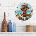 thumbnail image 3 of Dinosaur and Beach Sands Black 10 inch Wall Clocks Non Ticking Easy to Read Battery Decorative for Home Bathroom Kitchen Bedroom Living Room, 3 of 8