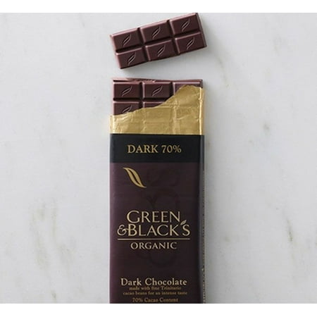 Green & Black's Organic Dark Chocolate, 70% Cacoa, 3.5 Ounce Bars (Pack of