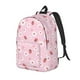 thumbnail image 1 of Disketp Hand Drawn Strawberry print Canvas Backpack Lightweight Travel Daypack Student Rucksack Laptop Backpack-Small, 1 of 5