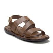 J'aime Aldo Men's 68732 Comfort Leather Gladiator Open Toe Sling Back Sandals, Cognac, 7.5