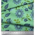 thumbnail image 2 of Soimoi Cotton Jersey Fabric Leaves & Floral Artistic Printed Fabric 1 Yard 58 Inch Wide, 2 of 3