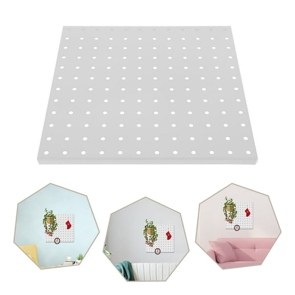 WHAMVOX Garage Tool Organization 1Set White Metal Pegboard Panels 30.5X30.5X0.5In