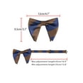 thumbnail image 3 of INSPIRE CHIC Men's Chunky Stripes Pre-tied Bowties Satin Adjustable Bow Ties for Formal Wedding Brown-Blue, 3 of 4