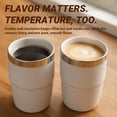 thumbnail image 4 of NexTone 8 oz Small Coffee Cup with Magnetic Lid, Ceramic-Lined 18/8 Stainless Steel, Double-Wall Vacuum Insulated, Stackable, Dishwasher Safe, Mini Tumbler for On-the-Go, 2 Pack, White, 4 of 9
