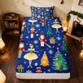 thumbnail image 4 of Manfei Reindeer Twin Sheets Christmas Bedding, Cream Red 3pcs (1 Flat Sheet, 1 Fitted Sheet and 1 Pillowcase), 4 of 6
