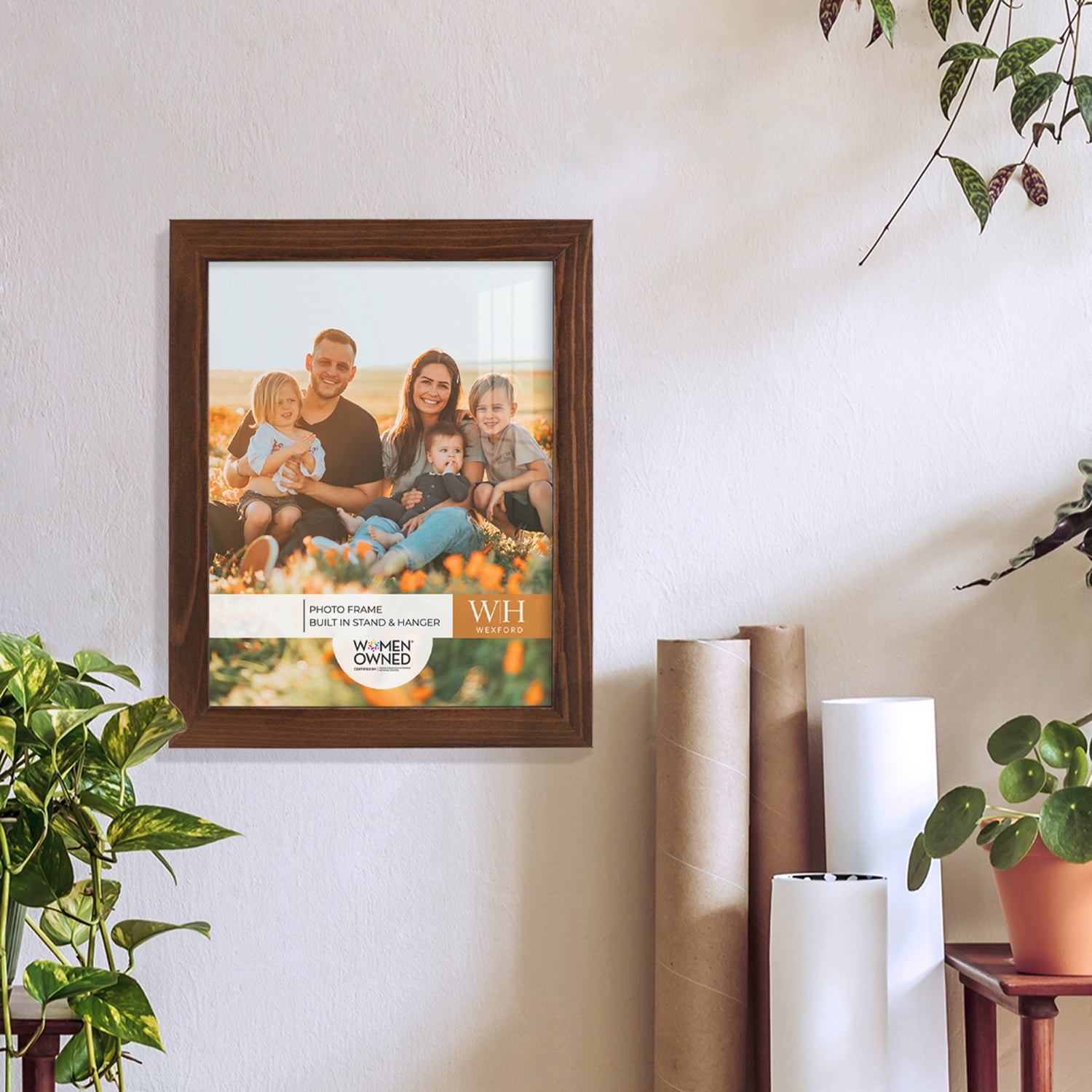 Woodgrain 8 in. x 10 in. Chestnut Picture Frame (Set of 2)
