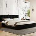 thumbnail image 3 of Pemberly Row Upholstered Platform King Bed in Black Boucle Fabric, 3 of 8