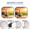 thumbnail image 6 of Bingfone Red Wine Glasses Print 2-Piece Sun Shade Front Windshield - Foldable Car Front Window Sunshades For Most Sedans Suv Truck - Small, 6 of 7