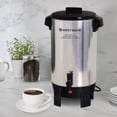 thumbnail image 3 of West Bend Commercial Large Capacity Coffee Urn, 30-Cup Coffee Maker with Automatic Temperature Control, in Silver (58030), 3 of 16